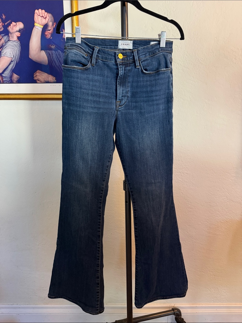 Frame Denim Blue Flare Jeans